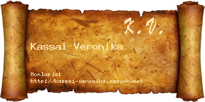 Kassai Veronika névjegykártya